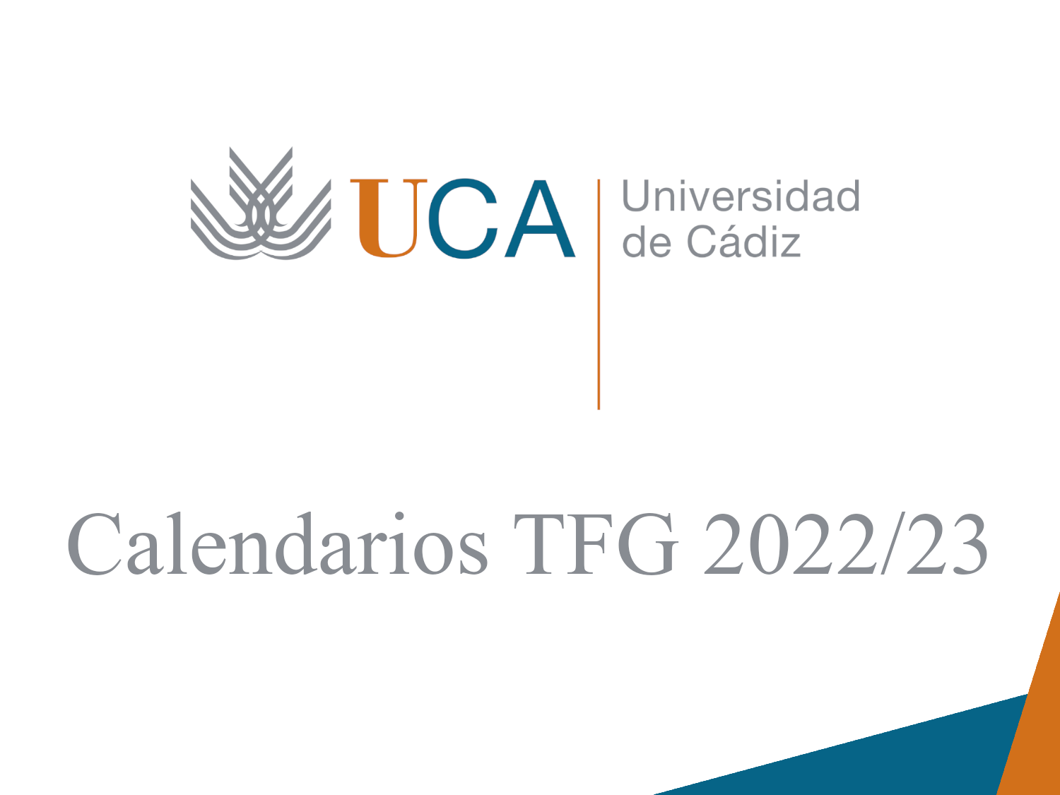 Publicados los calendarios TFG del curso 2022/23