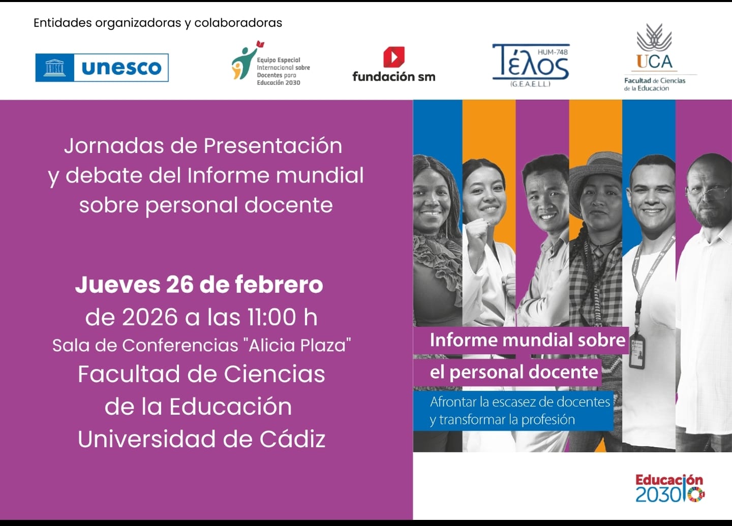 Jornadas de Presentación y debate del Informe mundial sobre personal docente